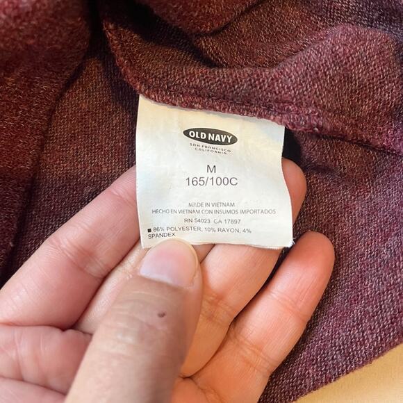 Old Navy Maroon Cowl Neck Maternity Knee Length Dress Size Medium - Picture 3 of 4